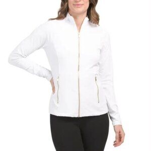 SIGRID OLSEN  Golf and Tennis White Full Zip Jacket